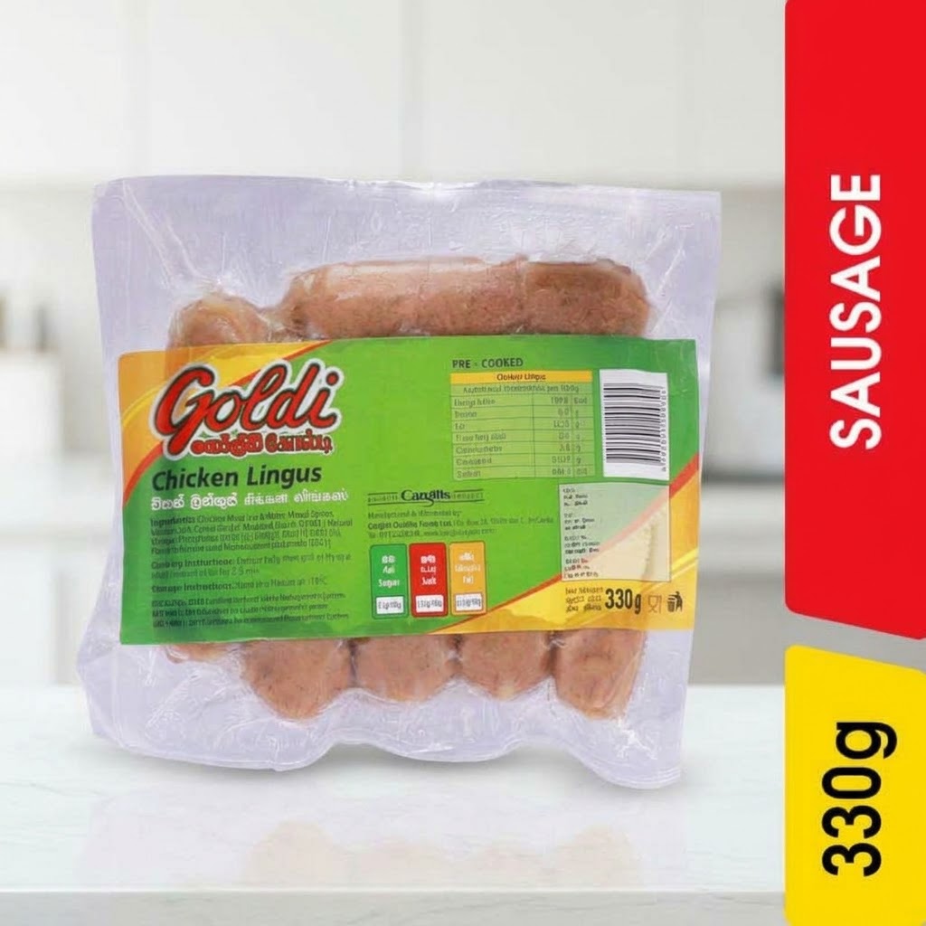ගෝල්ඩි ජම්බො චිකන් සොසේජස්