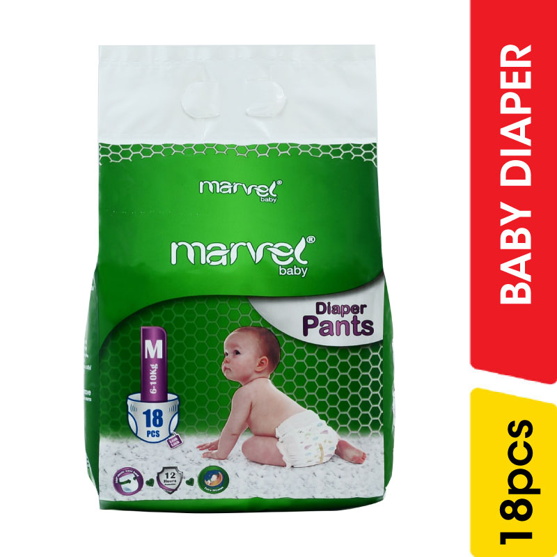 මාවල් බේබී ඩයපර් පෑන්ට්ස් (M)